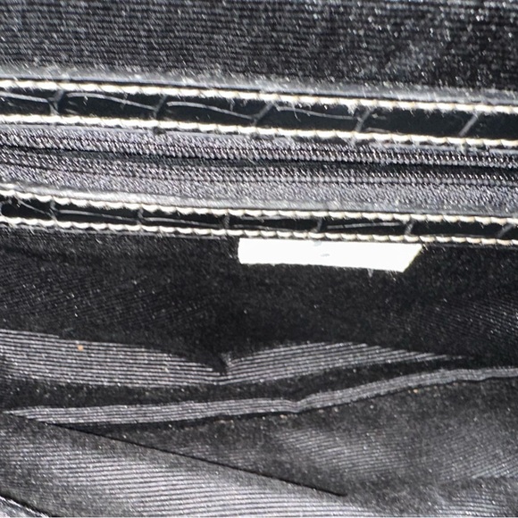 Apt. 9 Black Crocodile-Embossed Shoulder Bag - Picture 4 of 7